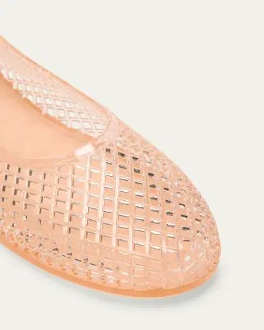 Ancient Greek Sandals Iro Transparent Jelly Ballerina Flats | Thumbnail 5