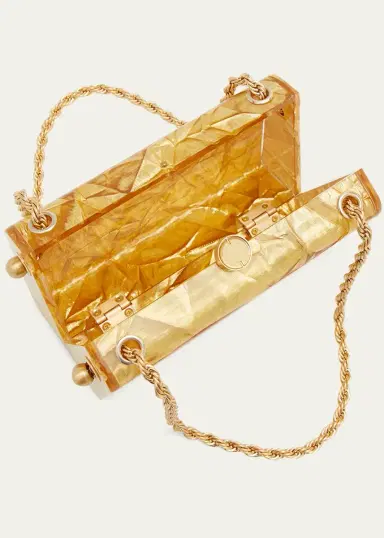 Cult Gaia Hajar Crinkled Acrylic Chain Shoulder Bag | Thumbnail 4