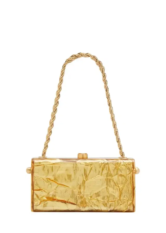 Cult Gaia Hajar Crinkled Acrylic Chain Shoulder Bag