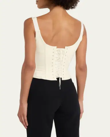 Wiederhoeft Venus Denim Zip Corset Top | Thumbnail 3 Wiederhoeft Venus Denim Zip Corset Top | Thumbnail 3