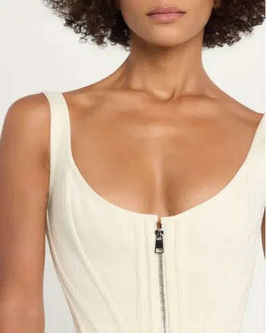 Wiederhoeft Venus Denim Zip Corset Top | Thumbnail 5 Wiederhoeft Venus Denim Zip Corset Top | Thumbnail 5