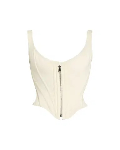 Wiederhoeft Venus Denim Zip Corset Top | Thumbnail 1 Wiederhoeft Venus Denim Zip Corset Top | Thumbnail 1