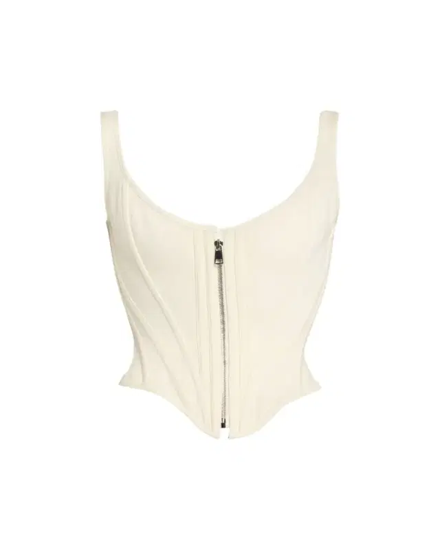 Wiederhoeft Venus Denim Zip Corset Top