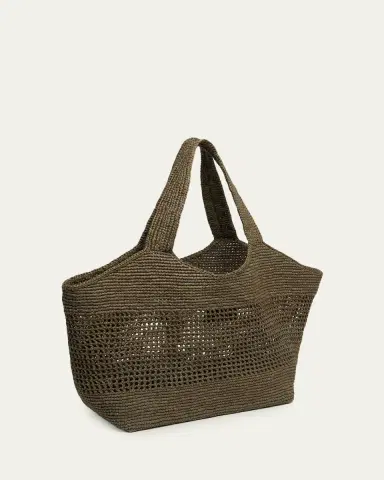 Saint Laurent Icare Medium Crochet Raffia Tote Bag | Thumbnail 3 Saint Laurent Icare Medium Crochet Raffia Tote Bag | Thumbnail 3
