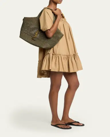 Saint Laurent Icare Medium Crochet Raffia Tote Bag | Thumbnail 5 Saint Laurent Icare Medium Crochet Raffia Tote Bag | Thumbnail 5