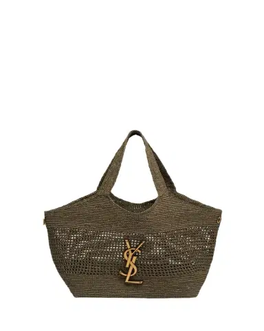 Saint Laurent Icare Medium Crochet Raffia Tote Bag | Thumbnail 1 Saint Laurent Icare Medium Crochet Raffia Tote Bag | Thumbnail 1