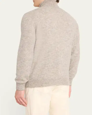 Brunello Cucinelli Men's Alpaca Blend Turtleneck Sweater | Thumbnail 3 Brunello Cucinelli Men's Alpaca Blend Turtleneck Sweater | Thumbnail 3