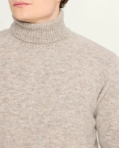 Brunello Cucinelli Men's Alpaca Blend Turtleneck Sweater | Thumbnail 5 Brunello Cucinelli Men's Alpaca Blend Turtleneck Sweater | Thumbnail 5