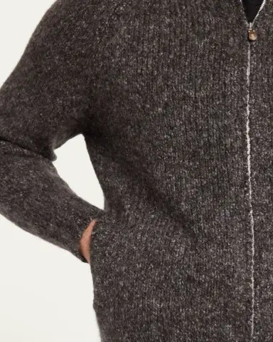Brunello Cucinelli Men's Cashmere and Silk Melange Full-Zip Cardigan | Thumbnail 5