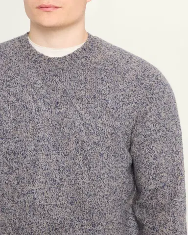 Brunello Cucinelli Men's Wool, Silk and Cashmere Donegal Crewneck Sweater | Thumbnail 5
