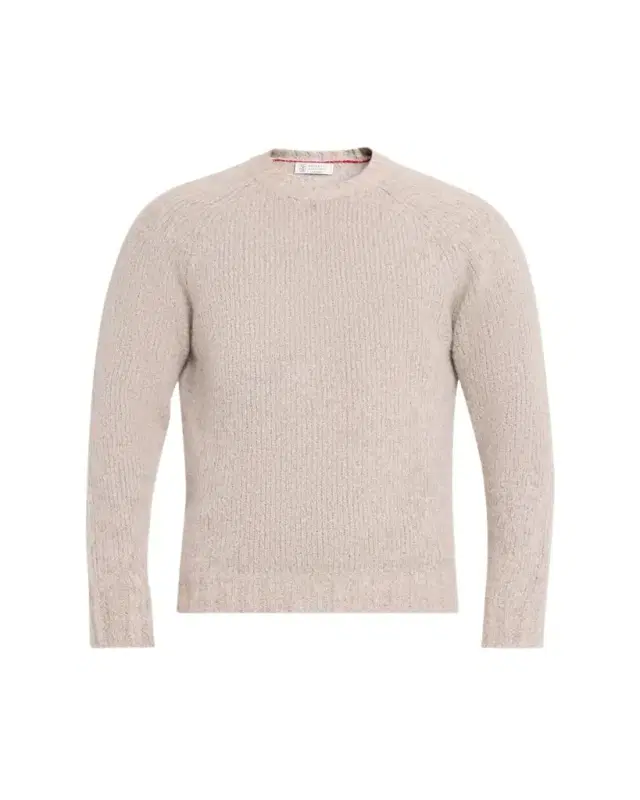 Brunello Cucinelli Men's Cashmere and Silk Rib-Knit Crewneck Sweater