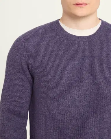 Brunello Cucinelli Men's Crewneck English Rib Cashmere Sweater | Thumbnail 15