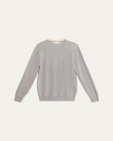 Brunello Cucinelli Men's Crewneck English Rib Cashmere Sweater | Thumbnail 16