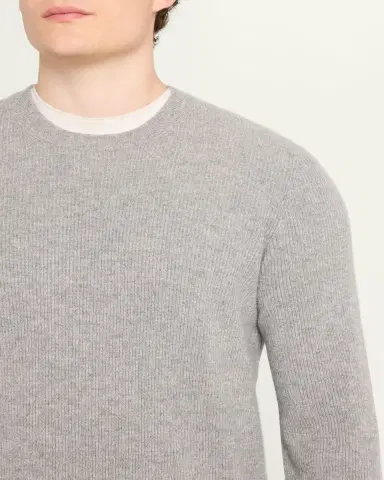Brunello Cucinelli Men's Crewneck English Rib Cashmere Sweater | Thumbnail 20