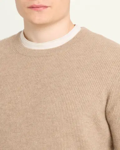 Brunello Cucinelli Men's Crewneck English Rib Cashmere Sweater | Thumbnail 10