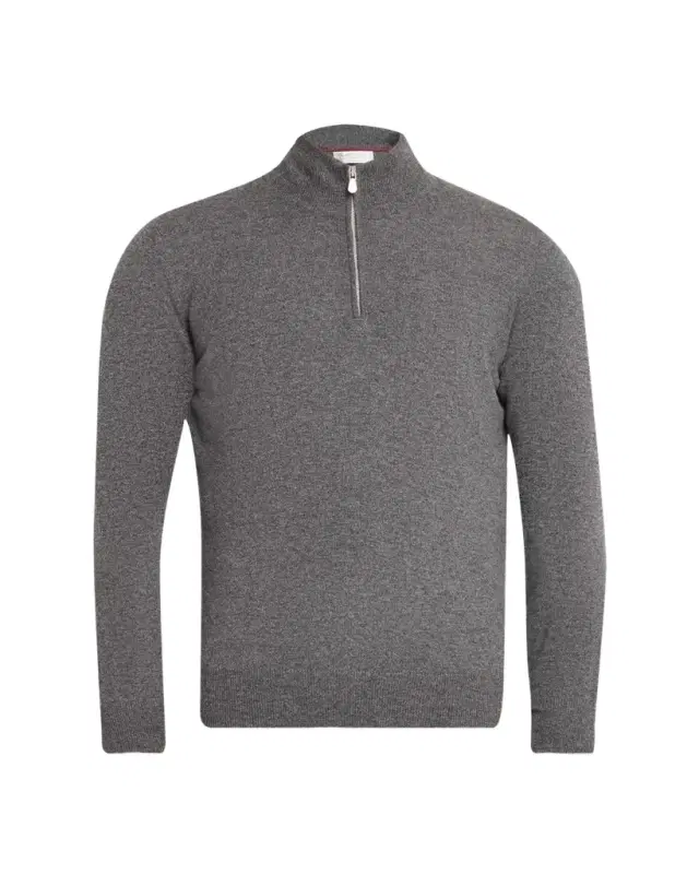 Brunello Cucinelli Men's Cashmere Quarter-Zip Sweater
