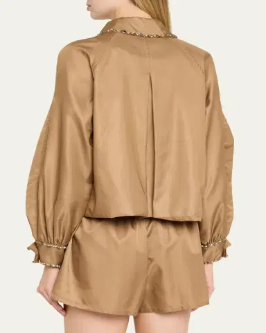 Cinq à Sept Rhinestone Chain Utility Jacket | Thumbnail 3