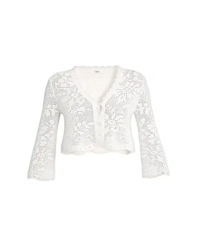 Chloé Scalloped Cotton Pointelle-Knit Cardigan | Thumbnail 1 Chloé Scalloped Cotton Pointelle-Knit Cardigan | Thumbnail 1
