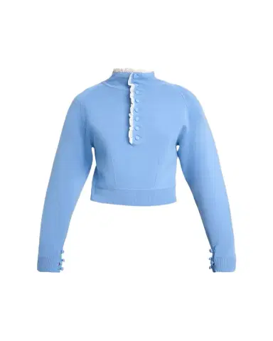 Chloé Wool Knit and Lace Pullover | Thumbnail 1 Chloé Wool Knit and Lace Pullover | Thumbnail 1