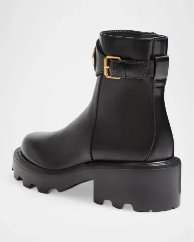 Valentino Garavani 55mm VLogo Signature Chunky Leather Ankle Boots | Thumbnail 4 Valentino Garavani 55mm VLogo Signature Chunky Leather Ankle Boots | Thumbnail 4