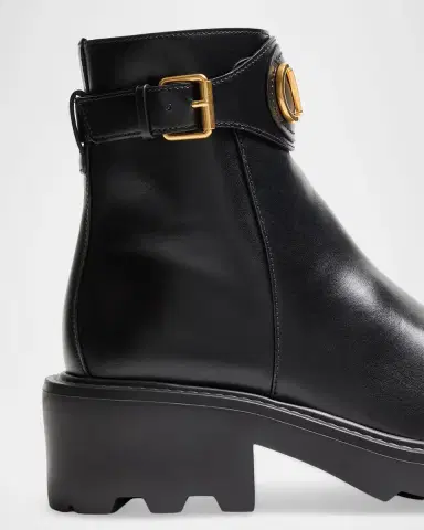 Valentino Garavani 55mm VLogo Signature Chunky Leather Ankle Boots | Thumbnail 5 Valentino Garavani 55mm VLogo Signature Chunky Leather Ankle Boots | Thumbnail 5