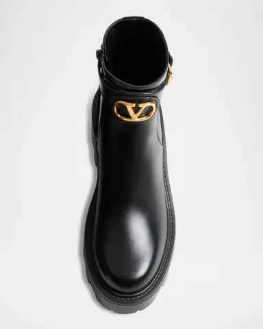 Valentino Garavani 55mm VLogo Signature Chunky Leather Ankle Boots | Thumbnail 6 Valentino Garavani 55mm VLogo Signature Chunky Leather Ankle Boots | Thumbnail 6