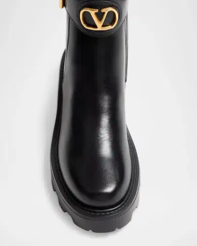 Valentino Garavani 55mm VLogo Signature Chunky Leather Ankle Boots | Thumbnail 7 Valentino Garavani 55mm VLogo Signature Chunky Leather Ankle Boots | Thumbnail 7