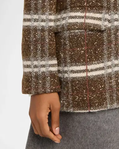 Brunello Cucinelli Single-Breasted Plaid Jacket | Thumbnail 5