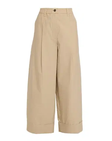 Brunello Cucinelli Elastic-Waist Wide-Leg Ankle Pants | Thumbnail 1