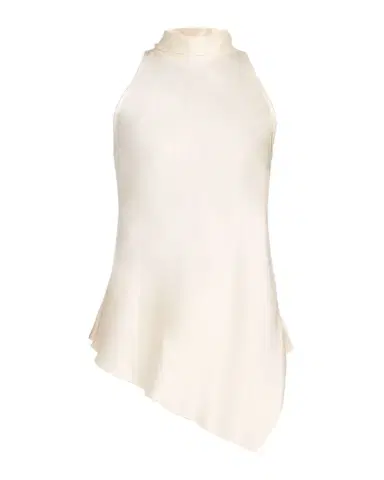 Brunello Cucinelli Asymmetric Sleeveless Silk Blouse | Thumbnail 1