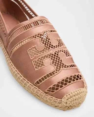 Tory Burch Open-Weave Satin Espadrilles | Thumbnail 5