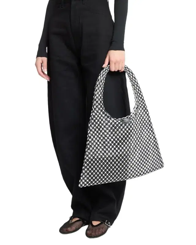 ALAÏA Woven Leather Hobo Bag