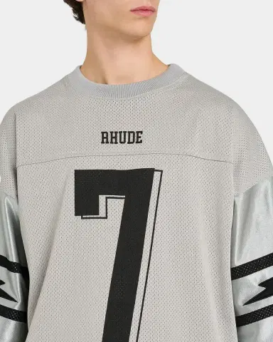 Rhude Men's Lightning Mesh Jersey T-Shirt | Thumbnail 4 Rhude Men's Lightning Mesh Jersey T-Shirt | Thumbnail 4