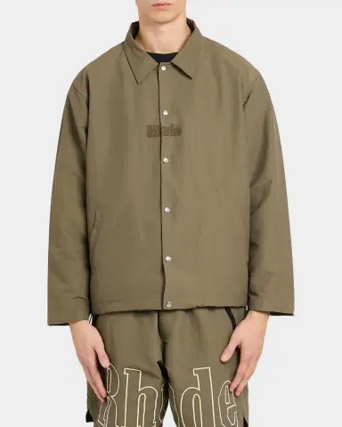 Rhude Men's Cotton and Nylon Logo Coaches Shirt Jacket | Thumbnail 3