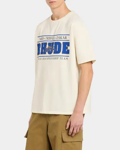 Rhude Men's Chrono Logo Cotton T-Shirt | Thumbnail 5