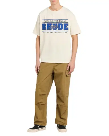 Rhude Men's Chrono Logo Cotton T-Shirt | Thumbnail 1