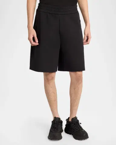 Moncler Men's Wide-Leg Stretch Cotton Shorts | Thumbnail 4