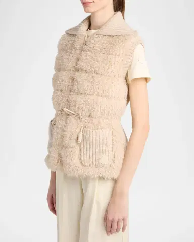 Moncler Teddy & Cashmere Vest | Thumbnail 4