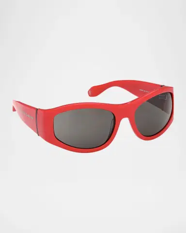 Christian Louboutin Men's Temple-Logo Acetate Rectangle Sunglasses | Thumbnail 7 Christian Louboutin Men's Temple-Logo Acetate Rectangle Sunglasses | Thumbnail 7