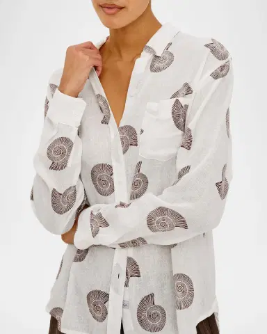 RAILS Charli Printed Linen Shirt | Thumbnail 4