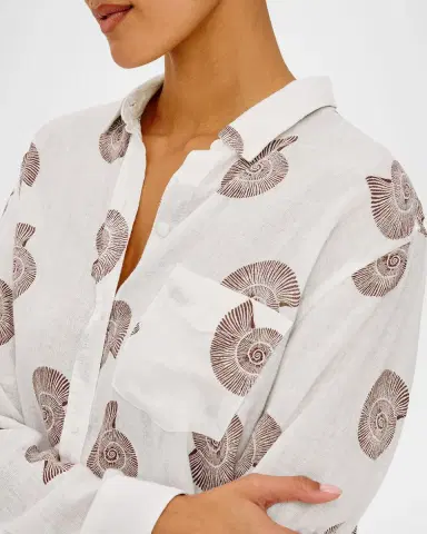 RAILS Charli Printed Linen Shirt | Thumbnail 5
