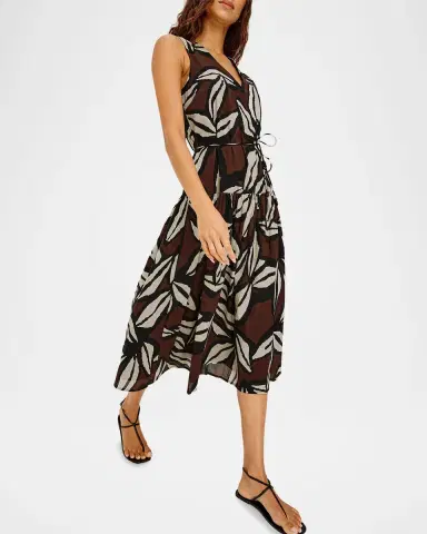 RAILS Maeve Printed V-Neck Midi Dress | Thumbnail 4 RAILS Maeve Printed V-Neck Midi Dress | Thumbnail 4