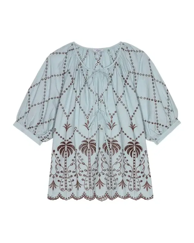 Catalene Embroidered Cotton Blouse