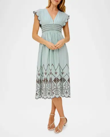 RAILS Roxanne Embroidered Cotton Midi Dress | Thumbnail 2 RAILS Roxanne Embroidered Cotton Midi Dress | Thumbnail 2