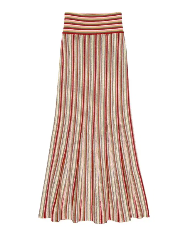 Rails Nari Stripe Crochet Maxi Skirt