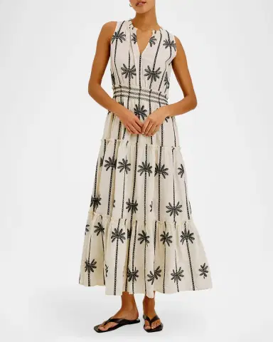 RAILS Loulou Embroidered Cotton Maxi Dress | Thumbnail 2