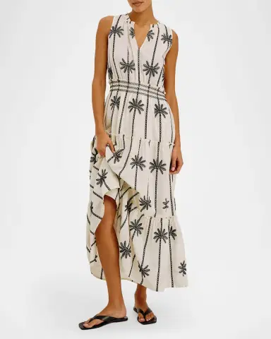 RAILS Loulou Embroidered Cotton Maxi Dress | Thumbnail 4