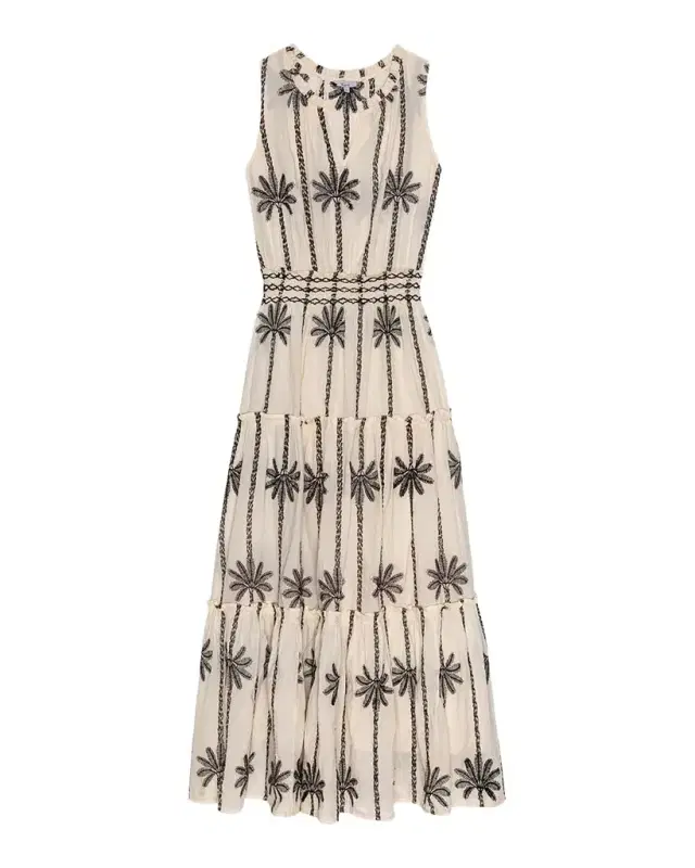 Loulou Embroidered Cotton Maxi Dress