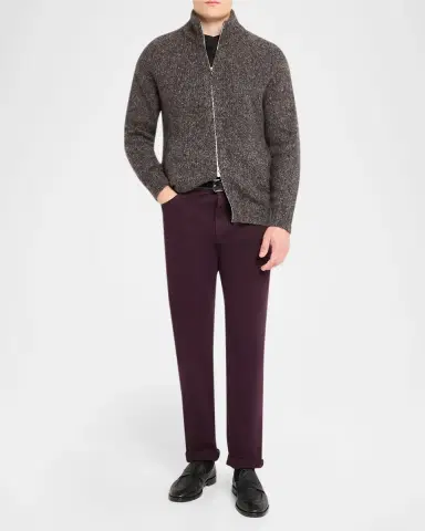 Brunello Cucinelli Men's Cashmere and Silk Melange Full-Zip Cardigan | Thumbnail 2 Brunello Cucinelli Men's Cashmere and Silk Melange Full-Zip Cardigan | Thumbnail 2