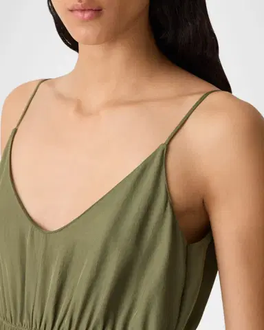 Theory Gathered Drawstring-Waist Midi Dress | Thumbnail 5